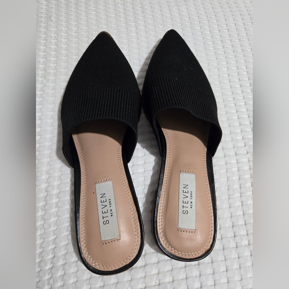 Elegant Black Women's Mules with Brown Sole - Picture 3 of 6